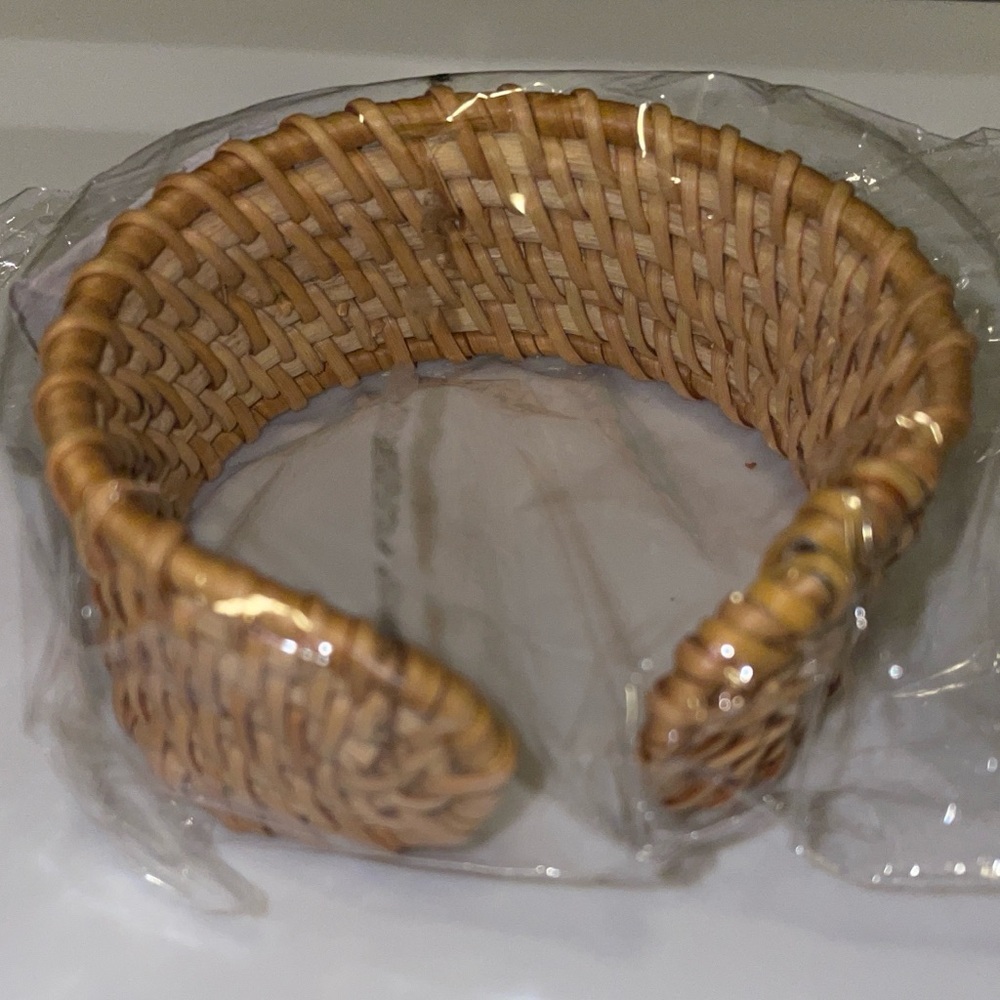 Boho Chic Summer Beach Vacation Fashion Rattan Handmade Trendy Cuff Bracelet NEW - Picture 6 of 6